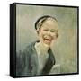 Newspaper boy by Christian Krohg-Christian Krohg-Framed Stretched Canvas