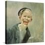 Newspaper boy by Christian Krohg-Christian Krohg-Stretched Canvas