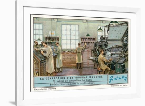 Newspaper Business,Typesetting Room-null-Framed Art Print