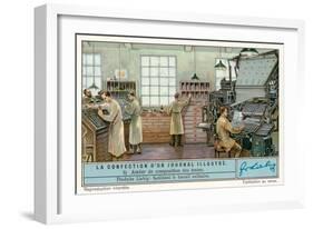 Newspaper Business,Typesetting Room-null-Framed Art Print