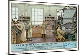 Newspaper Business,Typesetting Room-null-Mounted Art Print