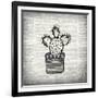 Newspaper Cactus 1-Kimberly Allen-Framed Art Print