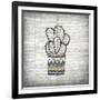 Newspaper Cactus 2-Kimberly Allen-Framed Art Print