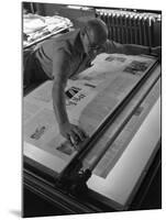 Newspaper Printing, Mexborough, South Yorkshire, 1959-Michael Walters-Mounted Photographic Print