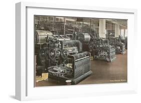 Newspaper Printing Press Room-null-Framed Art Print