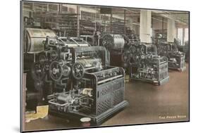 Newspaper Printing Press Room-null-Mounted Art Print