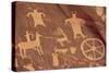 Newspaper Rock, a Mural of Ancient Indian Petroglyphs and Pictographs-null-Stretched Canvas