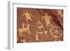 Newspaper Rock, a Mural of Ancient Indian Petroglyphs and Pictographs-null-Framed Photo