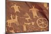 Newspaper Rock, a Mural of Ancient Indian Petroglyphs and Pictographs-null-Mounted Photo