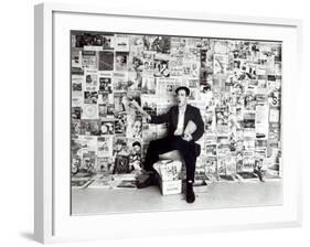 Newspaper Salesman, c.1960-English Photographer-Framed Photographic Print