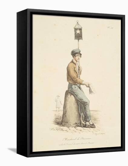 Newspaper Seller-Antoine Charles Horace Vernet-Framed Stretched Canvas