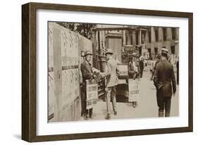 Newspaper Sellers in Trafalgar Square, from 'Wonderful London', Published 1926-27 (Photogravure)-English Photographer-Framed Giclee Print