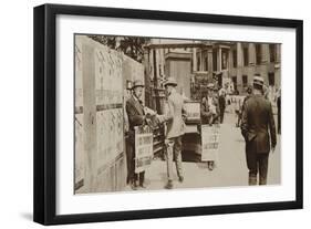 Newspaper Sellers in Trafalgar Square, from 'Wonderful London', Published 1926-27 (Photogravure)-English Photographer-Framed Giclee Print