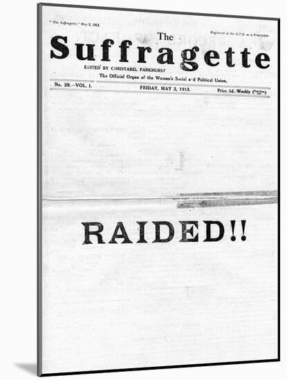 Newspaper, Suffragette-null-Mounted Art Print