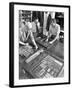 Newspaper Typesetting, Mexborough, South Yorkshire, 1959-Michael Walters-Framed Photographic Print