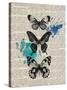 Newsprint Butterflies-Morgan Yamada-Stretched Canvas