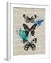 Newsprint Butterflies-Morgan Yamada-Framed Art Print