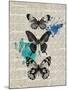 Newsprint Butterflies-Morgan Yamada-Mounted Art Print