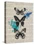 Newsprint Butterflies-Morgan Yamada-Stretched Canvas