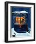 "Newsstand in the Snow", December 20,1941-Norman Rockwell-Framed Giclee Print