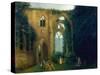 Newstead Abbey with the Last Resting Place of Byrons Dog Botswain-William West-Stretched Canvas