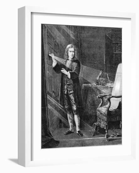 Newton Investigating Light, C1879-John Adam Houston-Framed Giclee Print