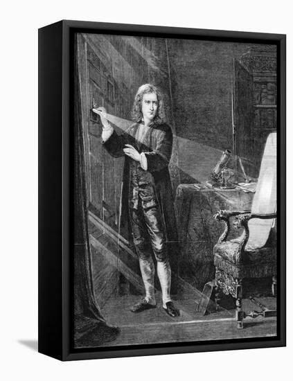 Newton Investigating Light, C1879-John Adam Houston-Framed Stretched Canvas