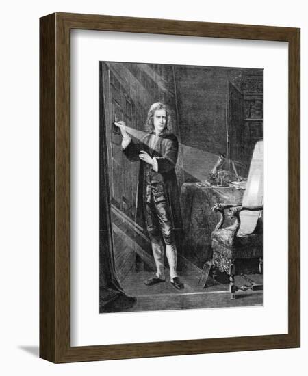 Newton Investigating Light, C1879-John Adam Houston-Framed Giclee Print