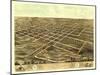 Newton, Iowa - Panoramic Map-Lantern Press-Mounted Art Print