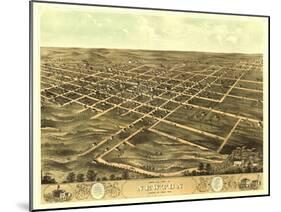 Newton, Iowa - Panoramic Map-Lantern Press-Mounted Art Print