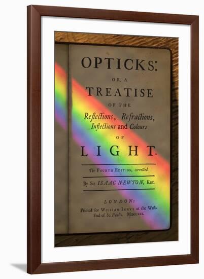 Newton's Opticks with Colour Spectrum-David Parker-Framed Photographic Print