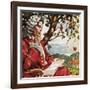 Newton Watching Apples Fall-English School-Framed Giclee Print