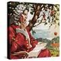 Newton Watching Apples Fall-English School-Stretched Canvas