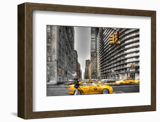 Newyork City Cabs-null-Framed Art Print
