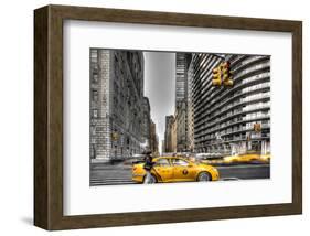 Newyork City Cabs-null-Framed Art Print