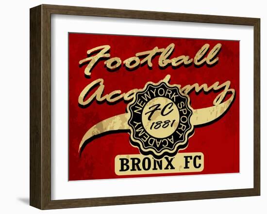 Newyork Football Academy College Tee Graphic-emeget-Framed Art Print