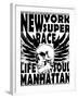 Newyork Skull College Design Man T-Shirt Vector Design-emeget-Framed Art Print