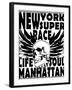 Newyork Skull College Design Man T-Shirt Vector Design-emeget-Framed Art Print