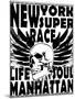 Newyork Skull College Design Man T-Shirt Vector Design-emeget-Mounted Art Print