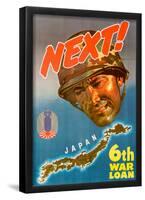 Next Japan 6th War Loan Bonds WWII War Propaganda Art Print Poster-null-Framed Poster