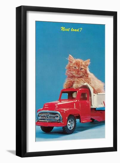 Next Load? Kitten in Toy Truck-null-Framed Art Print