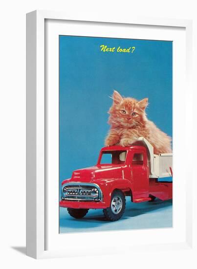 Next Load? Kitten in Toy Truck-null-Framed Art Print