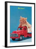 Next Load? Kitten in Toy Truck-null-Framed Art Print