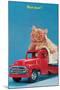 Next Load? Kitten in Toy Truck-null-Mounted Art Print