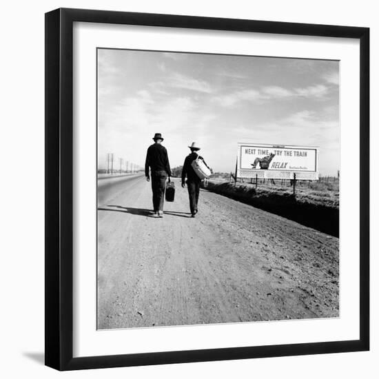 Next Time Try the Train Relax Southern Pacific, March 1937-Dorothea Lange-Framed Photo