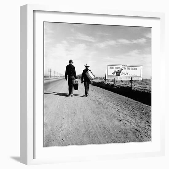 Next Time Try the Train Relax Southern Pacific, March 1937-Dorothea Lange-Framed Photo