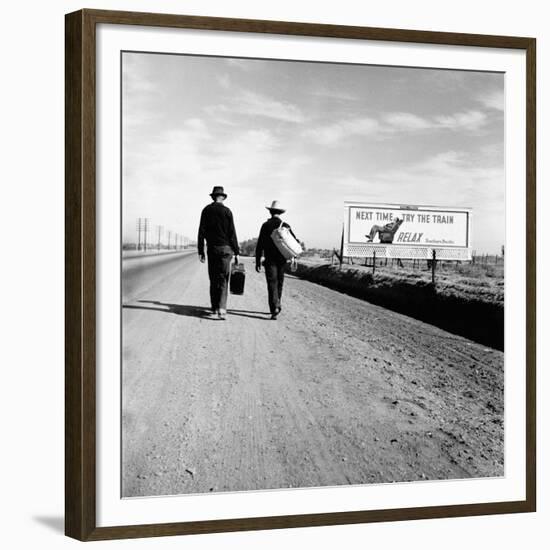 Next Time Try the Train Relax Southern Pacific, March 1937-Dorothea Lange-Framed Photo