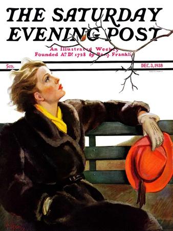 "Fall in the Park," Saturday Evening Post Cover, December 3, 1938