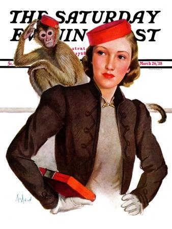 "Matching Monkey Hats," Saturday Evening Post Cover, March 26, 1938