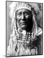 Nez Perc Head Dress-Edward S^ Curtis-Mounted Giclee Print